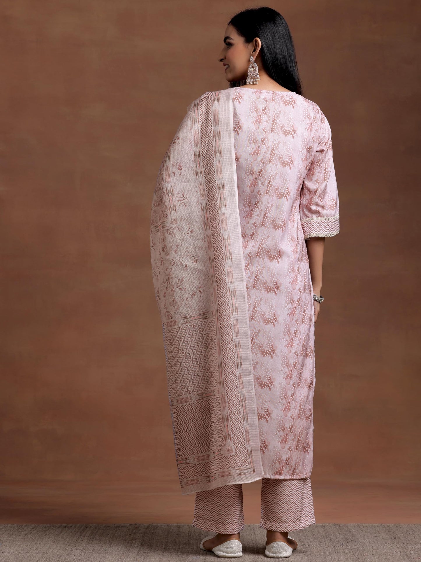 Libas WomenS Cotton Blend Kurta Set (35377_Beige