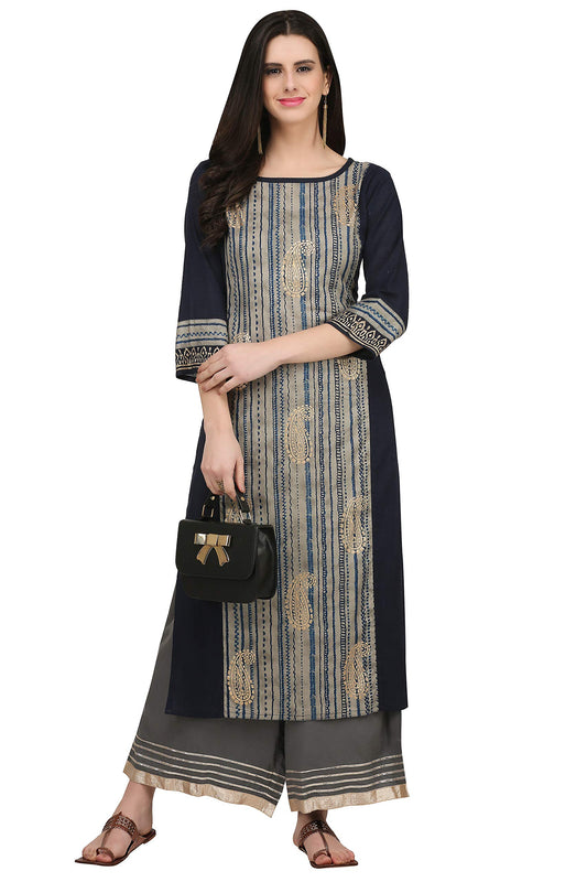 Gosriki WomenS Cotton Kurta (Kur190018-Xl_X-Large_Multicoloured)