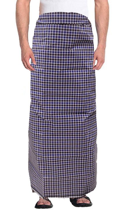 Weavers Villa MenS 100% Cotton Multicolored Unstiched Lungi (2 Mtrs) - Pack Of 2