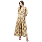 Idalia Camel Multicolour Boota Dress