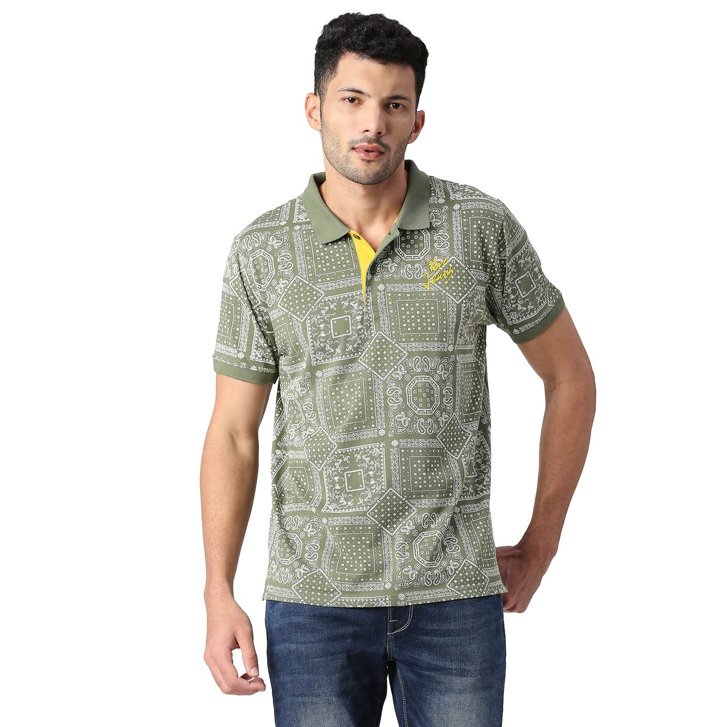 Pepe Jeans MenS Printed Regular Fit T-Shirt (Pm542064728Xl_Olive