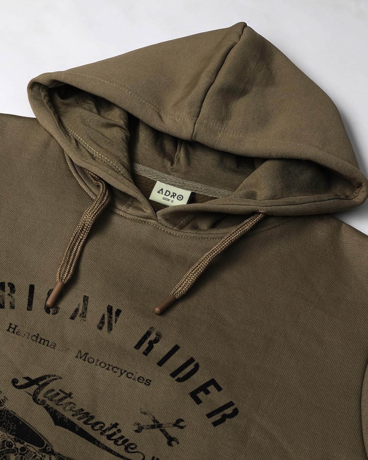 ADRO Men's Cotton Blend Neck Hooded Sweatshirt (H24-AME-OL)