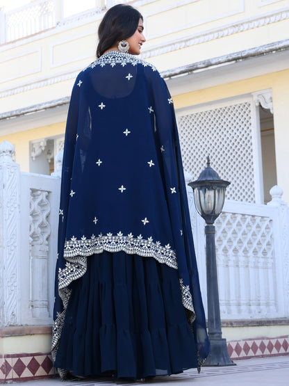 Fashion Basket Georgette Anarkali Dress For Women Wine