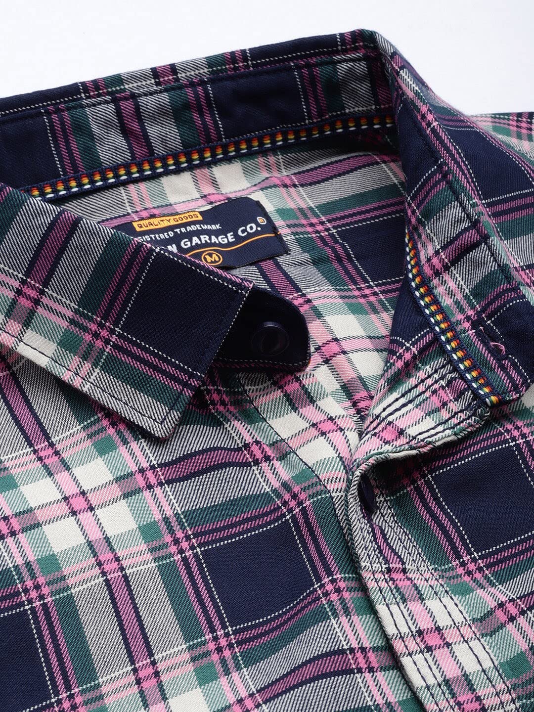 The Indian Garage Co Men Multicolor Checkered Slim Fit Casual Shirt