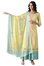 Aurelia Yellow Printed Chiffon Kurta