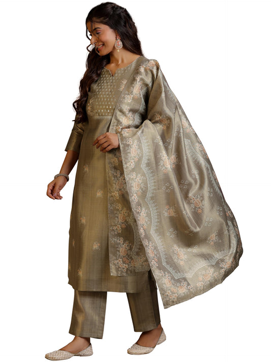 Libas WomenS Pure Silk Kurta Set (487280R
