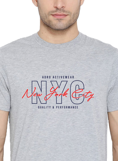 ADRO Mens NYC Cotton T-Shirt (RN22-03-NYC-GR_Grey)