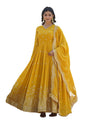 Fashion Basket Turquoise Georgette With Sequins Embroidery Anarkali Kurta Set For Women