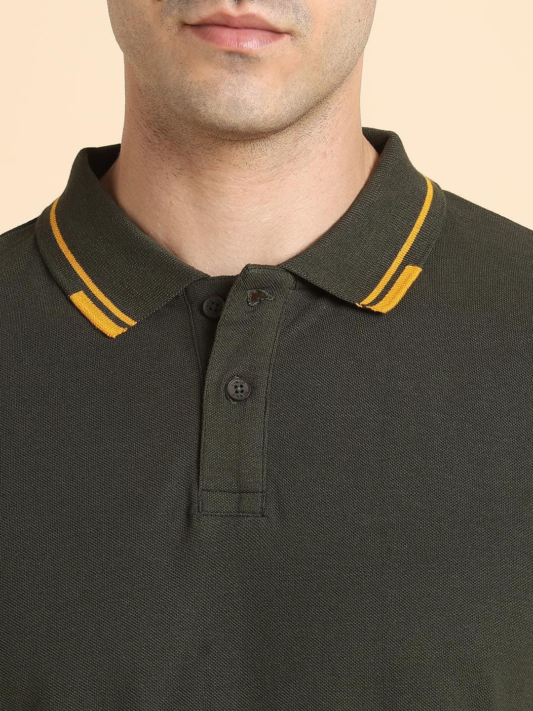 Dennis Lingo MenS Cotton Olive Polo T-Shirt (Solid)
