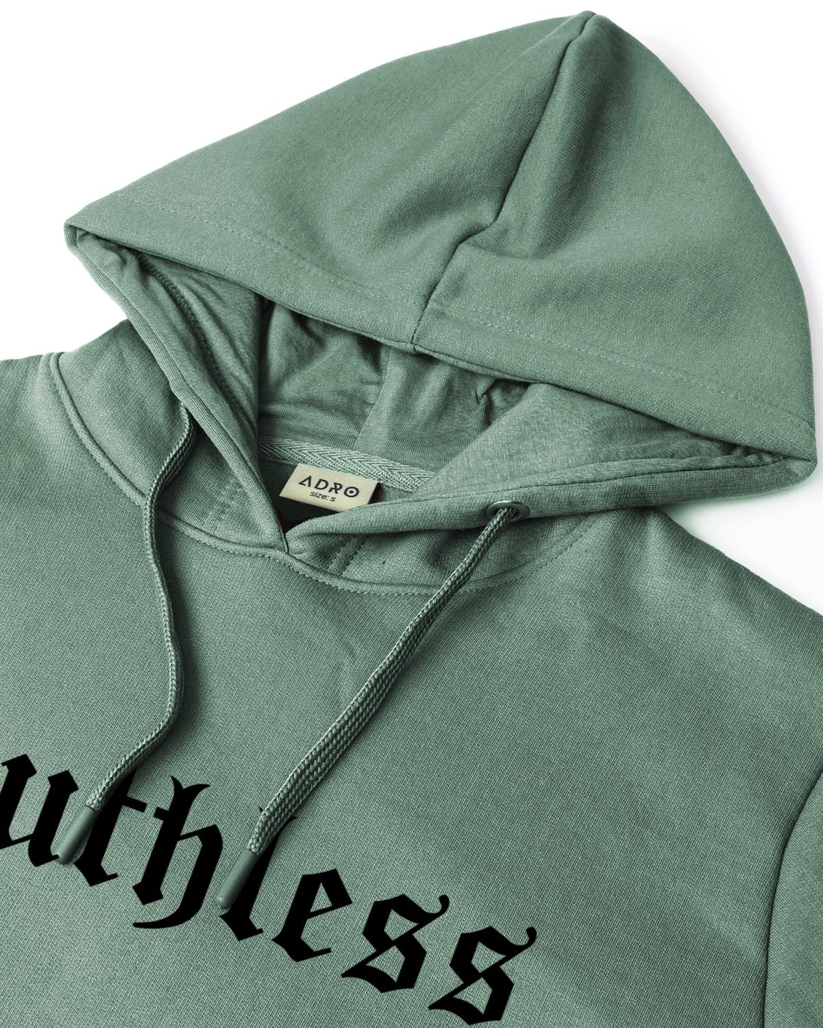 ADRO Men's Cotton Neck Hooded Sweatshirt (H24-RUTH-PT_Pista