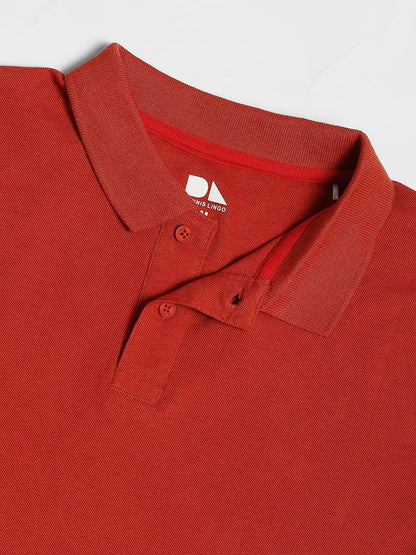 Dennis Lingo Mens Cotton Red Polo T-Shirt (Solid)