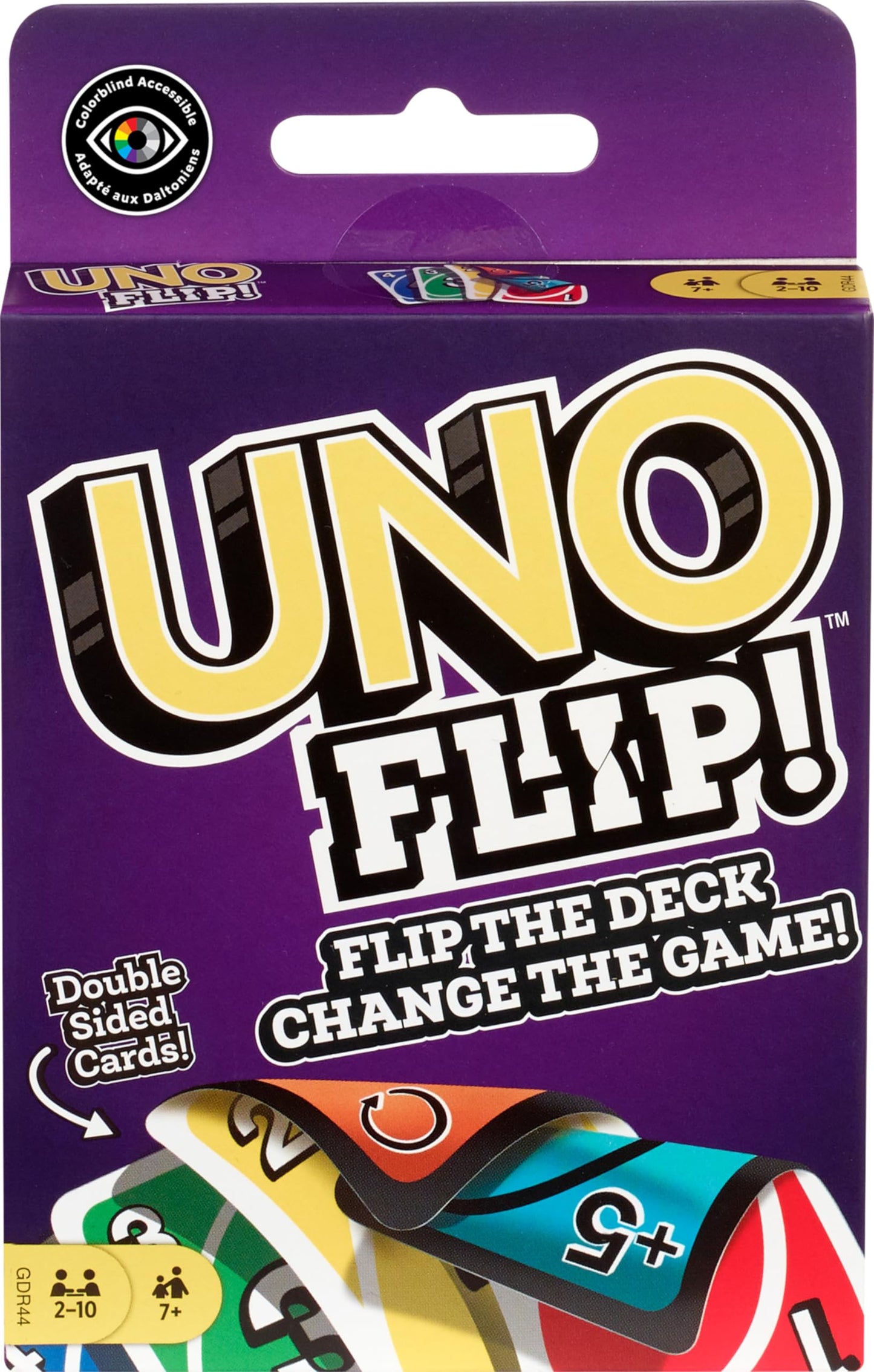 Mattel Games UNO FLIP! Family Card Game, with 112 Cards in a Sturdy Storage Tin, Makes a Great Game for 7 Year Olds and Up