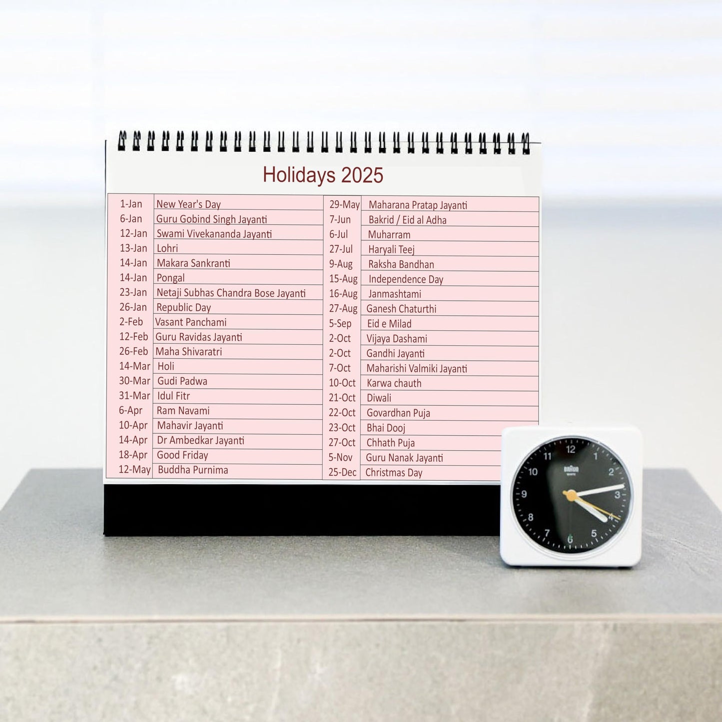 Accuprints Motivational 2025 Calendar for Desk Planner Office Home Table New Year Hanging Kids All Year Students Planning New Ma
