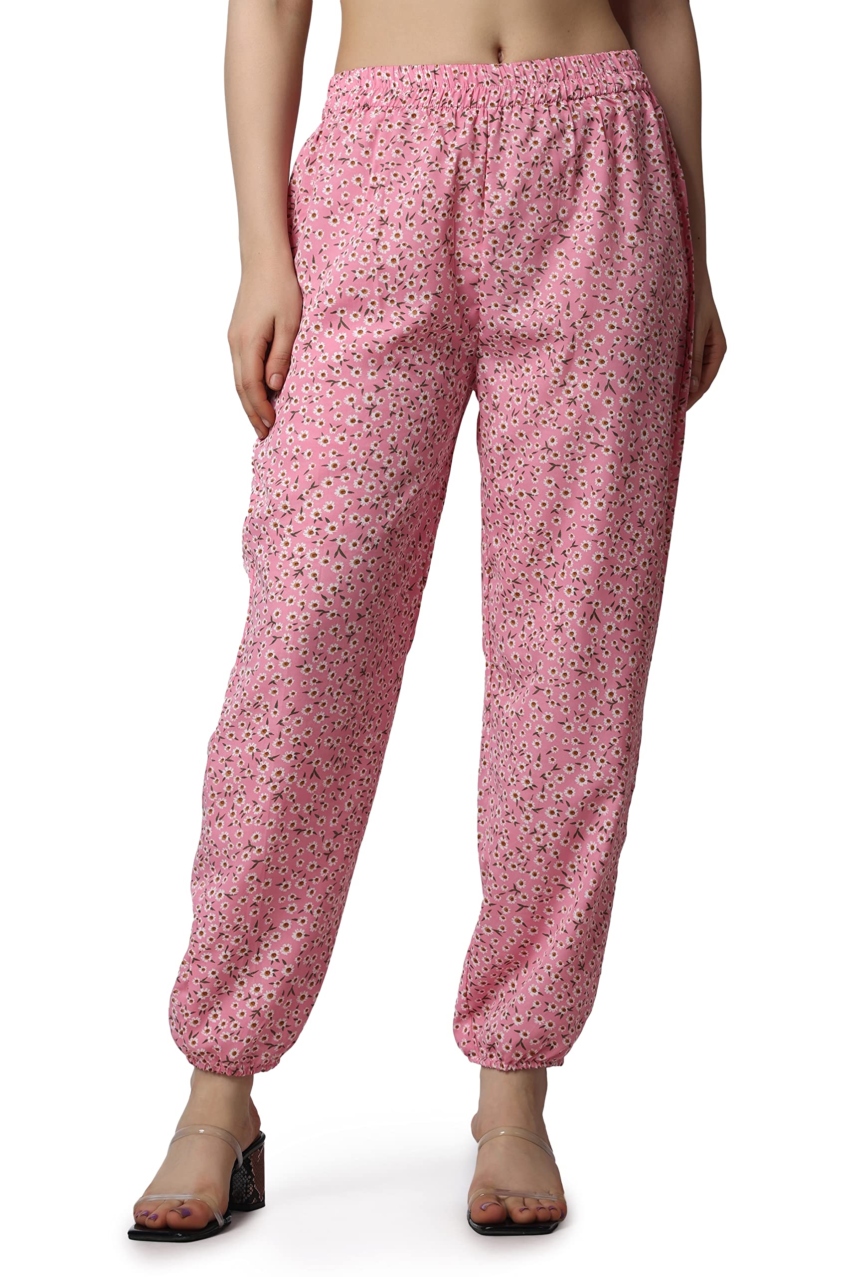 Popwings Casual Printed Joggers For Summer || Latest Stylish Women Joggers For Summer || Loose-Fit Pull On Joggers For Women ||
