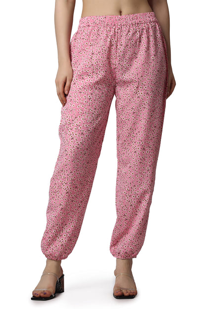 Popwings Casual Printed Joggers For Summer || Latest Stylish Women Joggers For Summer || Loose-Fit Pull On Joggers For Women ||