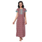 Evolove WomenS 100% Cotton Supersoft With Beautiful Embroidery Long Maxi Night Gown Nighty Dress With Pocket, Most Comfortable