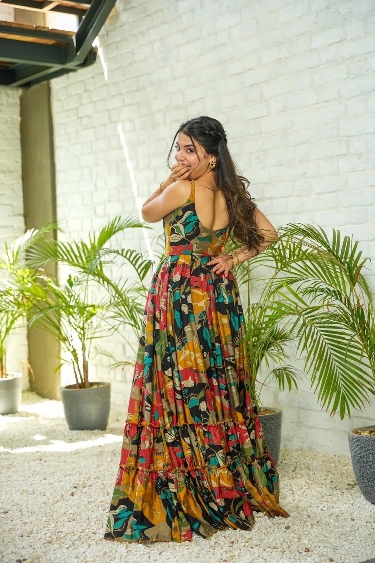 Wedani Rayon Dress for Women Multicolour