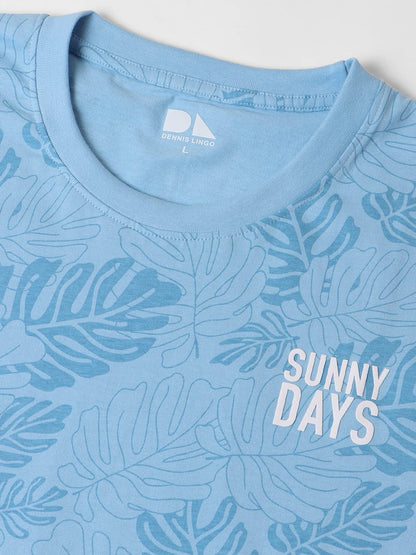 Dennis Lingo MenS Slim Fit Blue T-Shirt