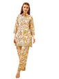 SMOWKLY Cotton Blend Fancy Floral Printed Co-Ords || Pant Top Dress Pair || Kurta Pant Set For Women || Regualar Fit 3/4 Sleave Casual Indo-Western Loungewear Wear