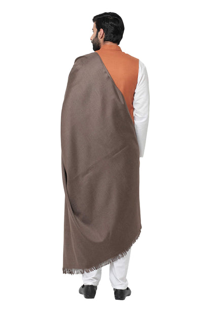 Weavers Villa Mens Plain Woollen Dhariwal Lohi/Shawl, 125cm x 250cm