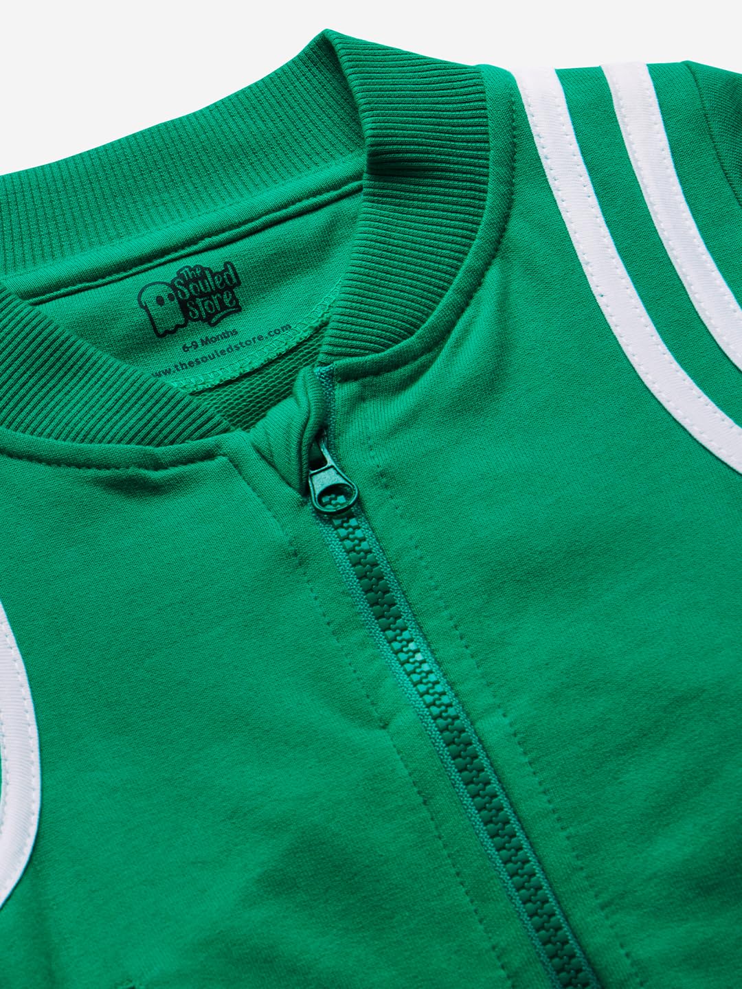 The Souled Store Forest Green Boys Long Sleeves Regular Fit Cotton Varsity Jacket