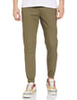 The Indian Garage Co Men Slim Fit Solid Mid-Rise Woven Joggers Green