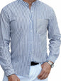 Noble Monk MenS Regular Fit Striped Shirt |Full Sleeves |Collar Shirts | Casual Shirt