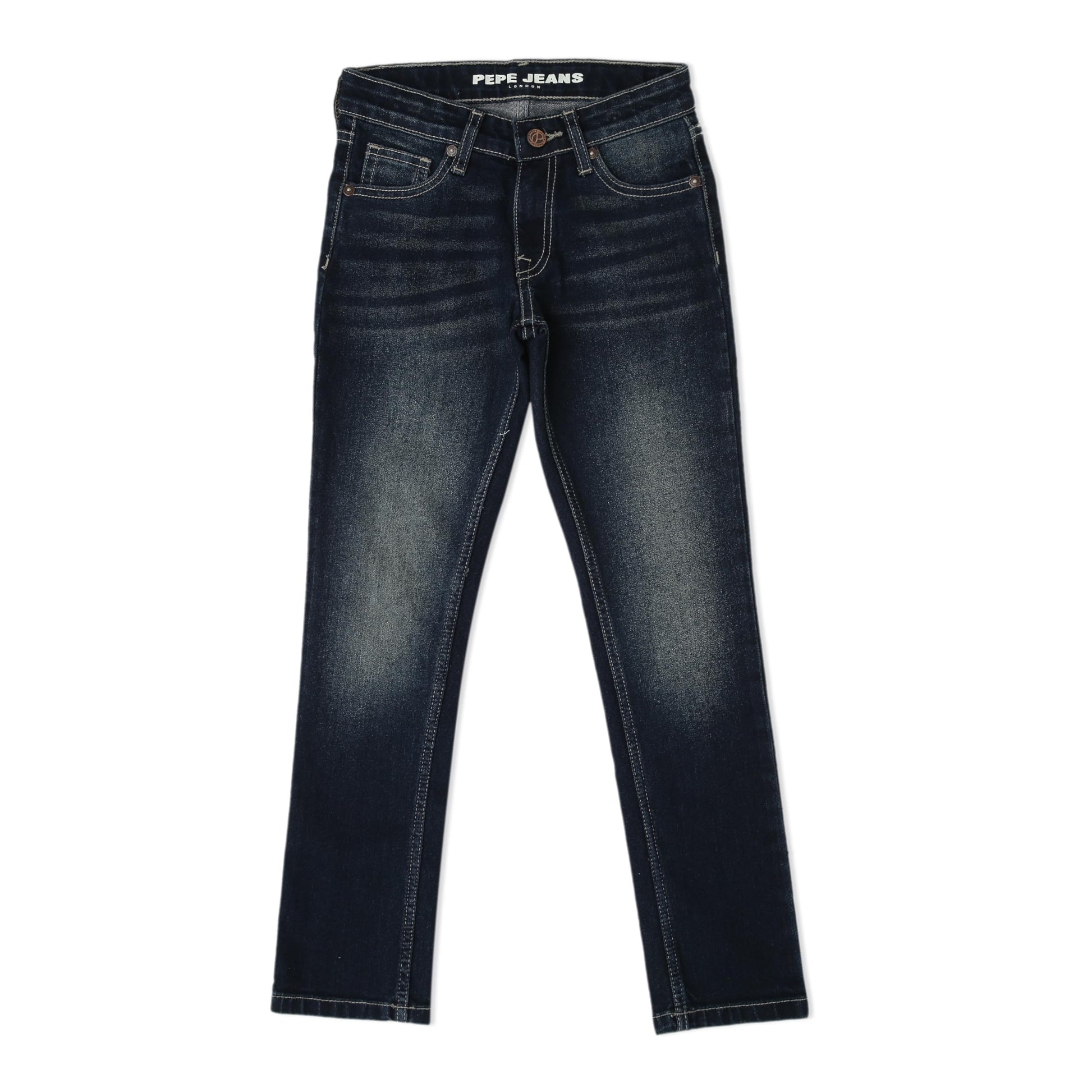Pepe Jeans Cashed Mid Waist Slim Fit Denim, Dark Tint, 12