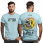 Peppyzone Mens Regular Fit T-Shirt (PZ-Trendy-44_Sky Blue