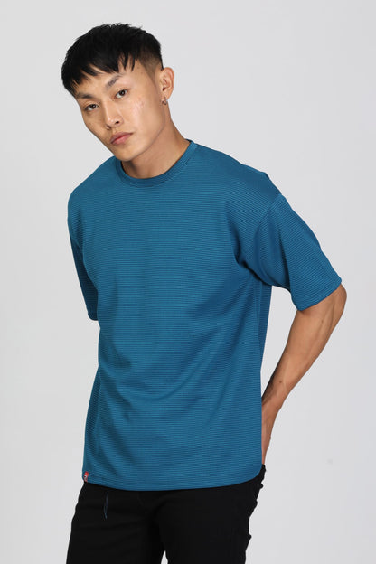 SHODOX Mens Solid Dotted Unique Design Oversized Tshirt for Men - Round Neck Loose Fit Drop Shoulder Mens T-Shirt