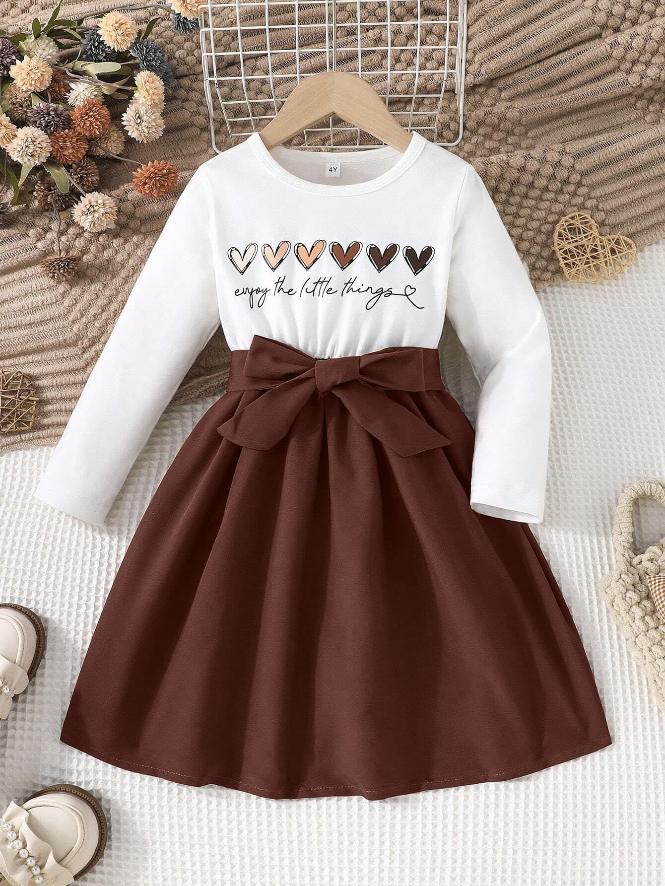 TAGAS Girls Dress || Girls Dress || Party Dress for Girls ||Fency Dress|| Frock || Girls Dress ||(KD) Brown