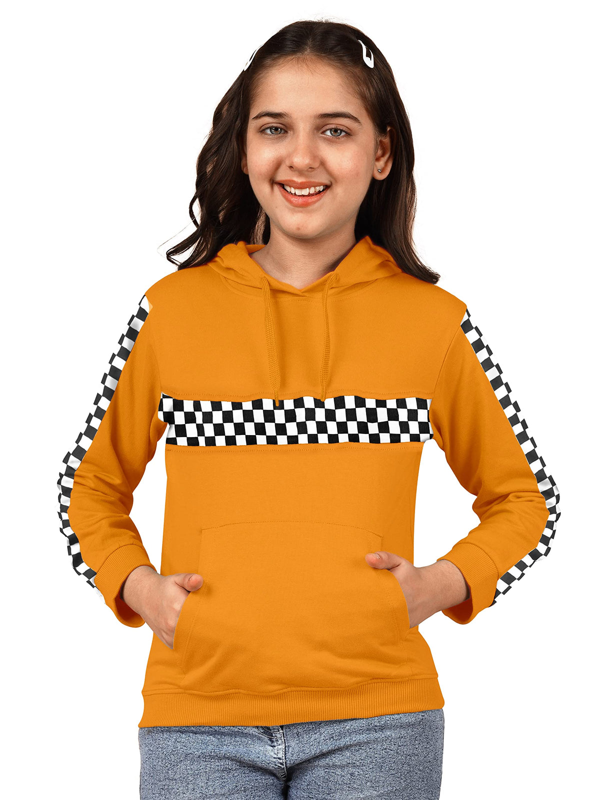 Kyda Kids GirlS Cotton Hooded Neck Hoodies - Sweatshirt With Hoodies Full Sleeves Girls Winter Wear, Long Sleeve Sweatshirts Fo