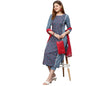 ANNI DESIGNER Women's Cotton Blend Regular Kurti with Pant & Dupatta
