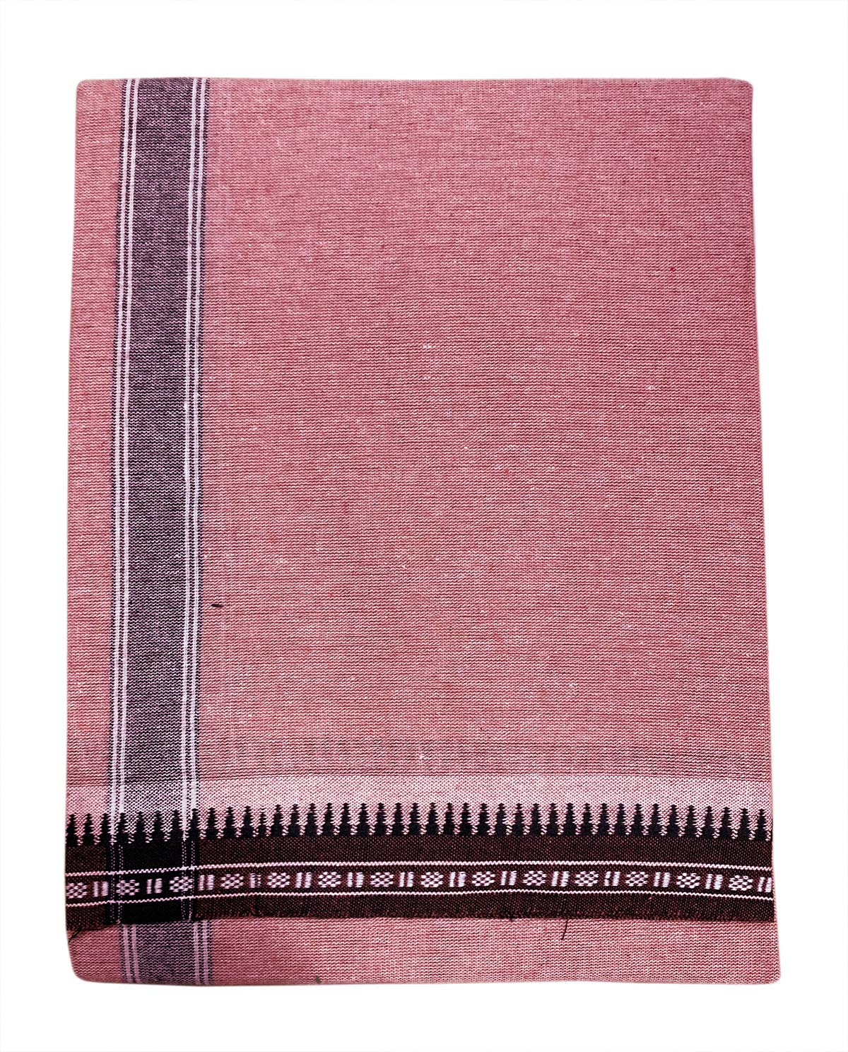Prakasam Cotton Mens Colour Thalapathi Border Single Dhoti/Size1.28X2.00 Mtrs/Combo Pack Of 2 Dhoties