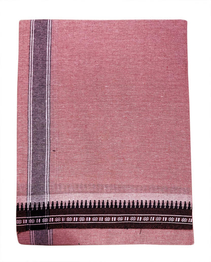 Prakasam Cotton Mens Colour Thalapathi Border Single Dhoti/Size1.28X2.00 Mtrs/Combo Pack Of 2 Dhoties