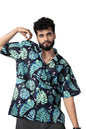 Brown Culture MenS Cotton Blend Floral Print Shirt With Spread Collared Half Sleeves Standard Length And Button Down Closure Ty