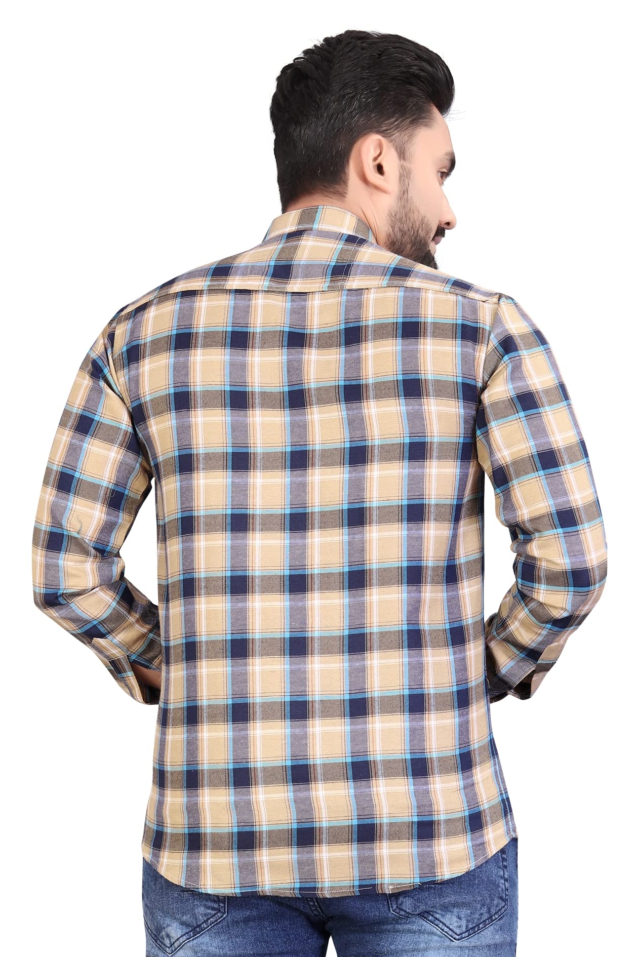 More & More MenS Checkered Regular Fit Checks Shirt D2_Design 2