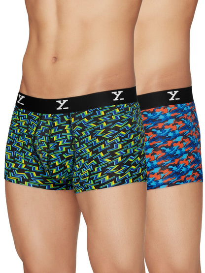 XYXX Mens Micro Modal Trunks - Shuffle Underwear for Men