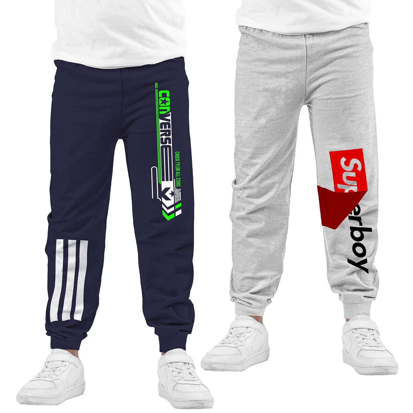 Kyda Kids Boys Cotton Printed Track Pants (Pack Of 2)