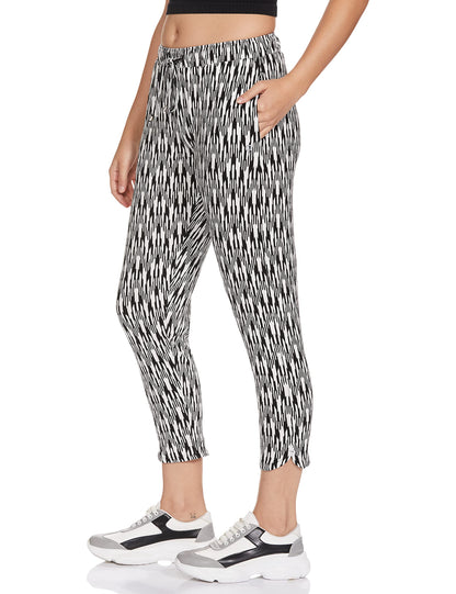 Enamor Essentials Womens Mid Rise 7/8th Relaxed Fit Soft & Drapey 4 Way Stretch Viscose Spandex Lounge Pants with 2 Side Pocket