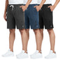 XYXX Athleisure Mens Cotton Melange Shorts | Ultra-Smooth Casual Everyday Wear | Tailored Relaxed Fit Solid Hype Shorts with Zi