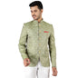 WINTAGE Mens Banarasi Rayon Cotton Green Bandhgala: 42/ L