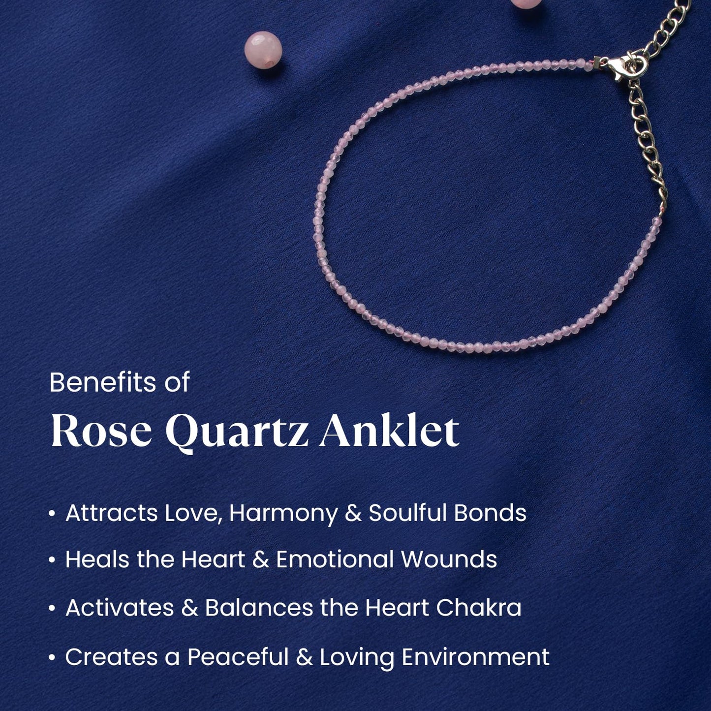 Astrotalk Rose Quartz Anklet | Stone of Love, Healing & Harmony | Rose Quartz Anklet for Women | Best Gift for Woman | Spiritual Jewellery for Women | Valentine Gift for Girlfriend