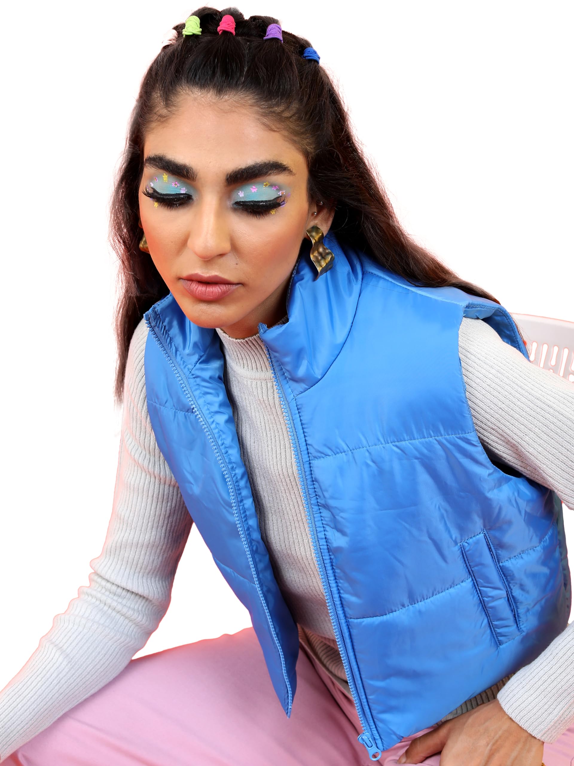 Ketch Womens Sleeveless Regular Fit Jacket KHJK000064 BLUE S