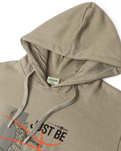 ADRO Men's Cotton Blend Neck Hooded Sweatshirt (H24-BCL)