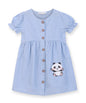 Panda Applique y/d dress Blue