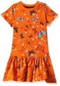 T2F Girls Cotton A-Line Knee-Length Casual Dress