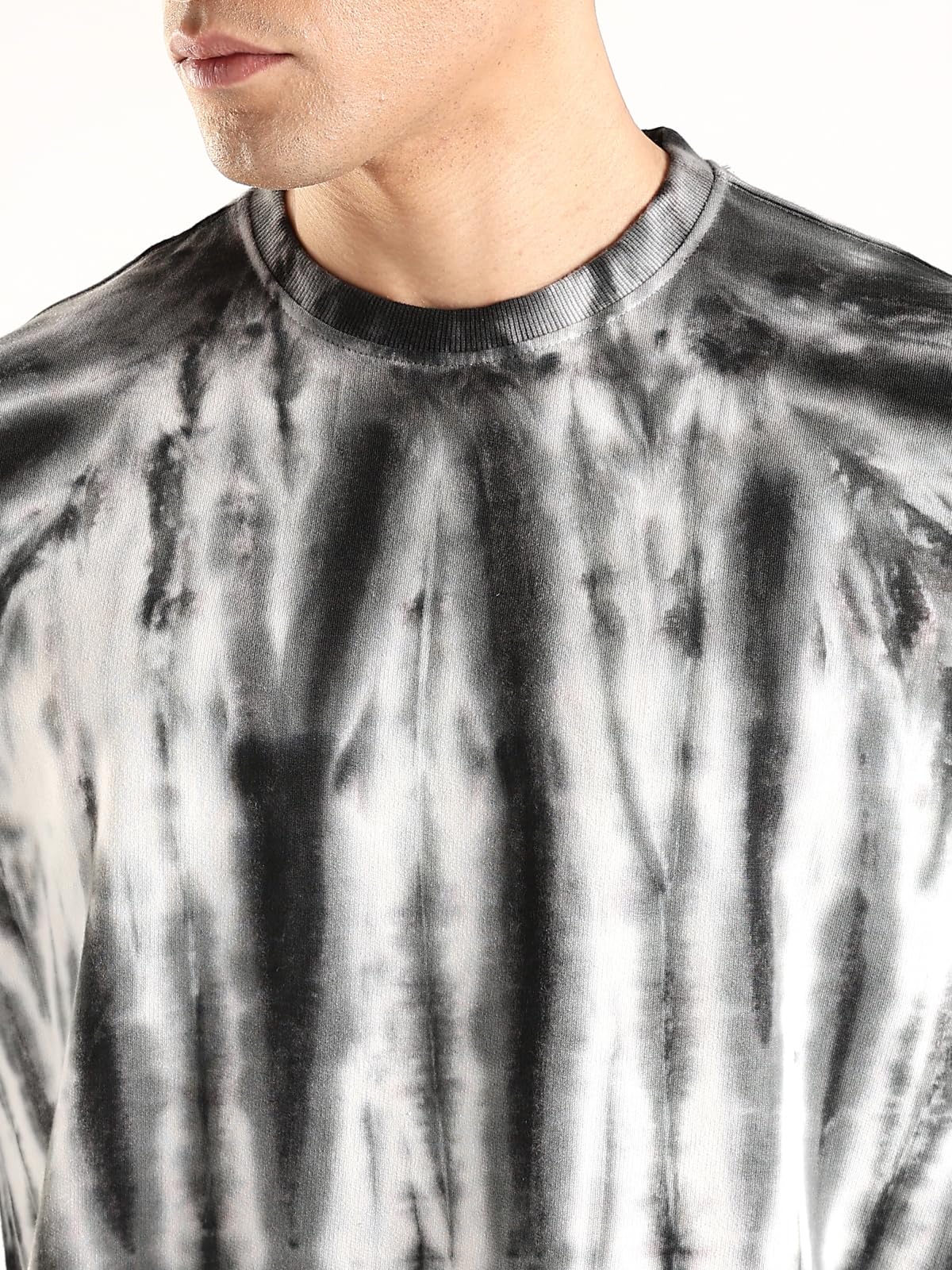 ADRO Trendy Oversized Baggy Fit Drop Shoulder Tshirt in Tie & Dye Style | French Terry Cotton Heavy Fabric Crew Neck T Shirt for