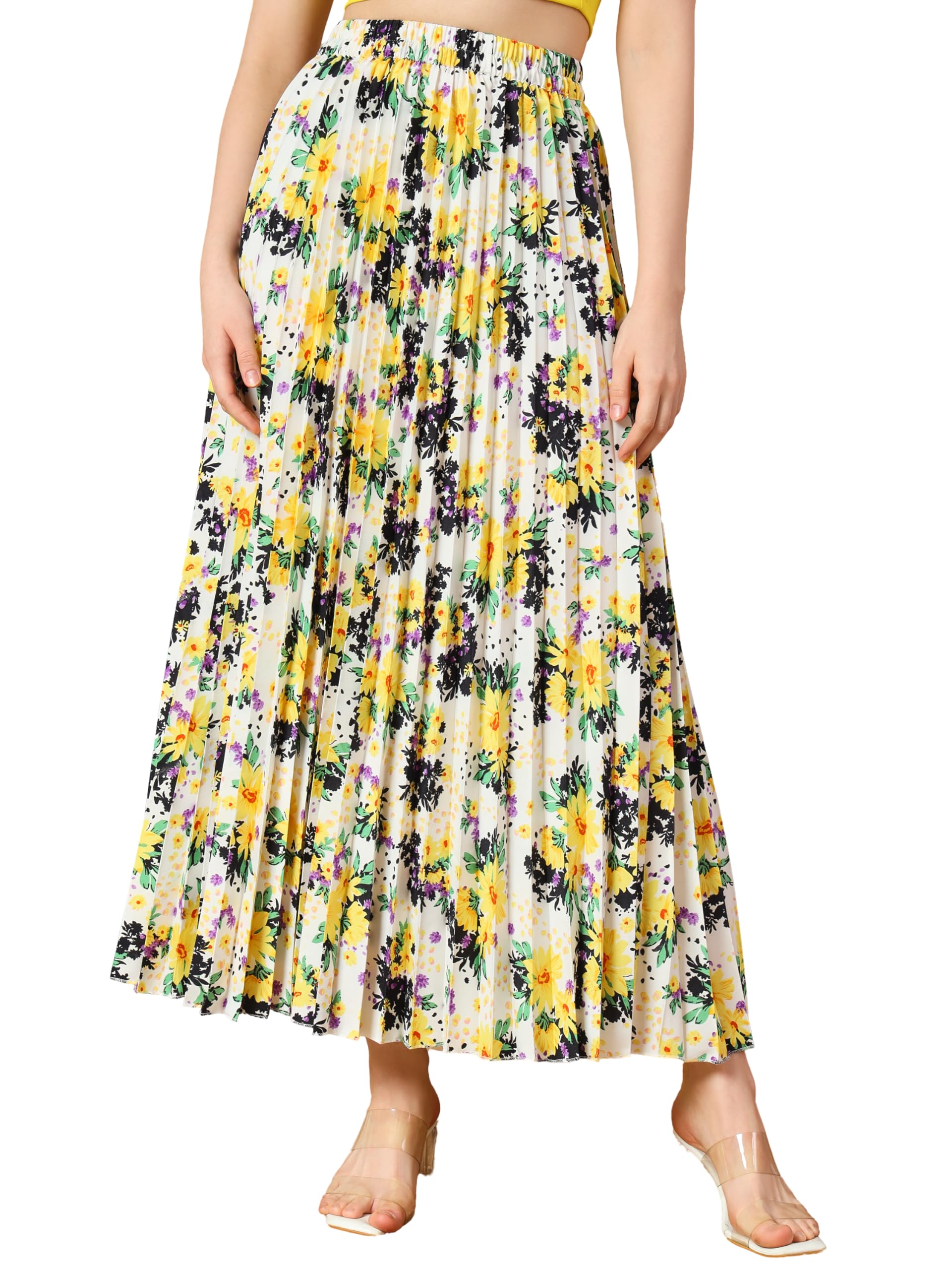 Kzully Crepe Western Skirt White