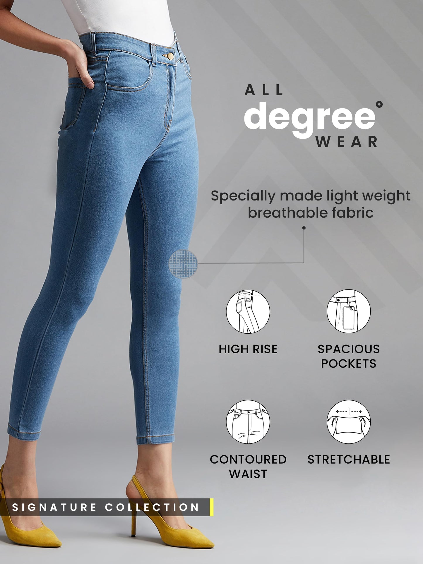 Dolce Crudo Womens Solid Skinny High Rise Clean Look Cropped Fringe Detailing Solid Stretchable Denim Jeans (DOSS19DEN08-27-115